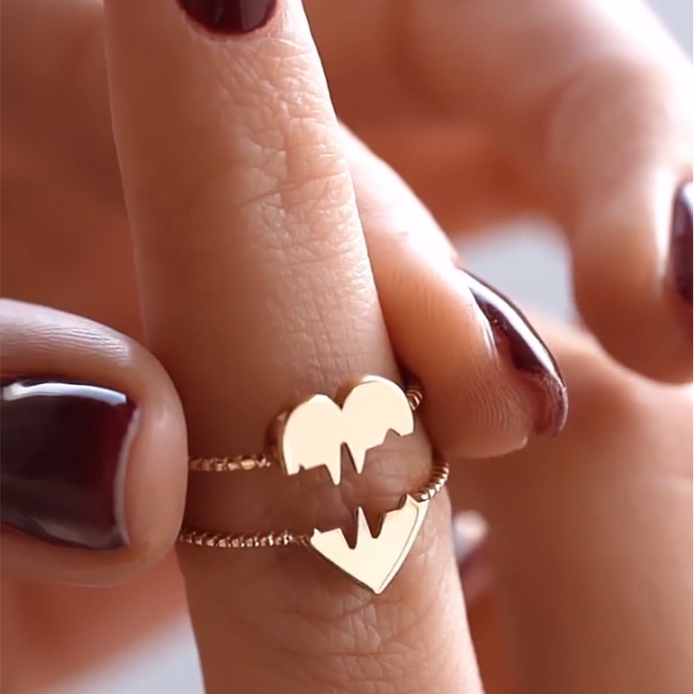 Versatile Fashion Ring Love Couples Splicing