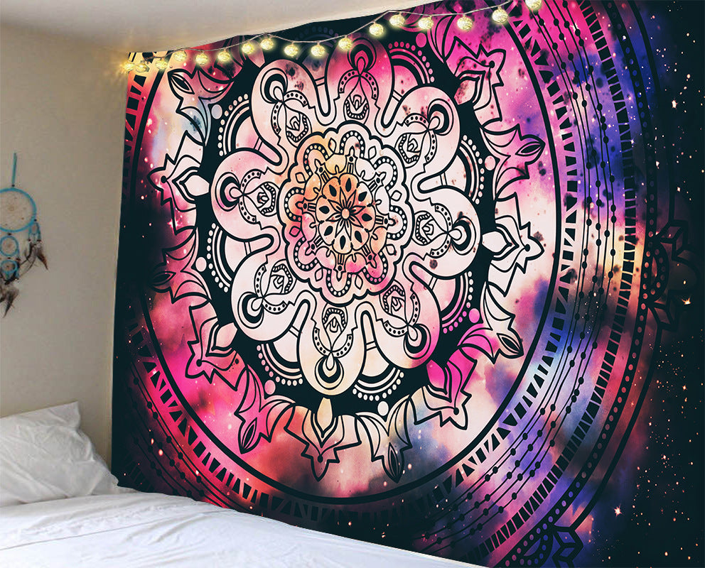 Mandala Series Printed Home Tapestry Wall Hanging Beach Towel Sitting Blanket