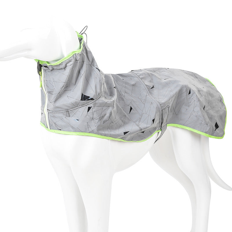 Dog Clothes Reflective Cloak Medium And Large Windproof Outdoor Jacket