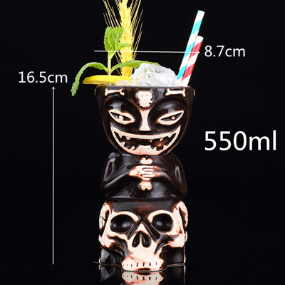 Personalized Hawaiian Ceramic Cocktail Glass