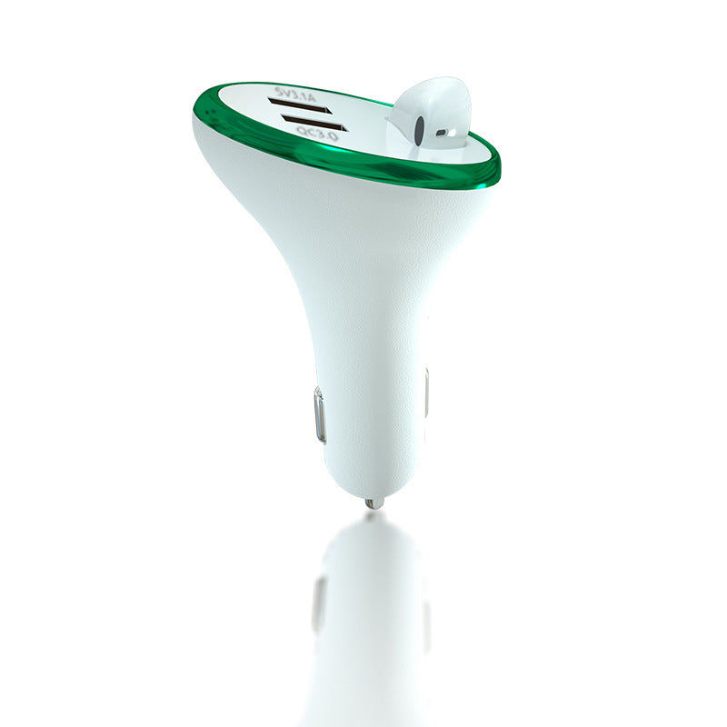 Car Cigarette Lighter Multifunctional Dual USBQC3.0 Car Fast Charging Wireless Headset