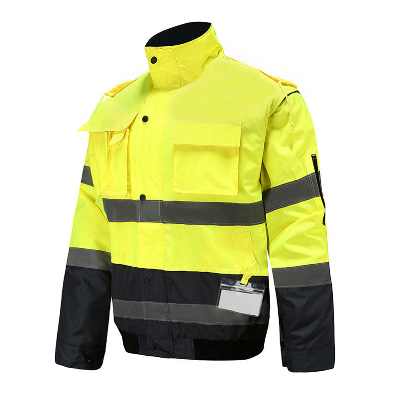 New Reflective Waterproof Warm Flight Jacket Night Riding Wear