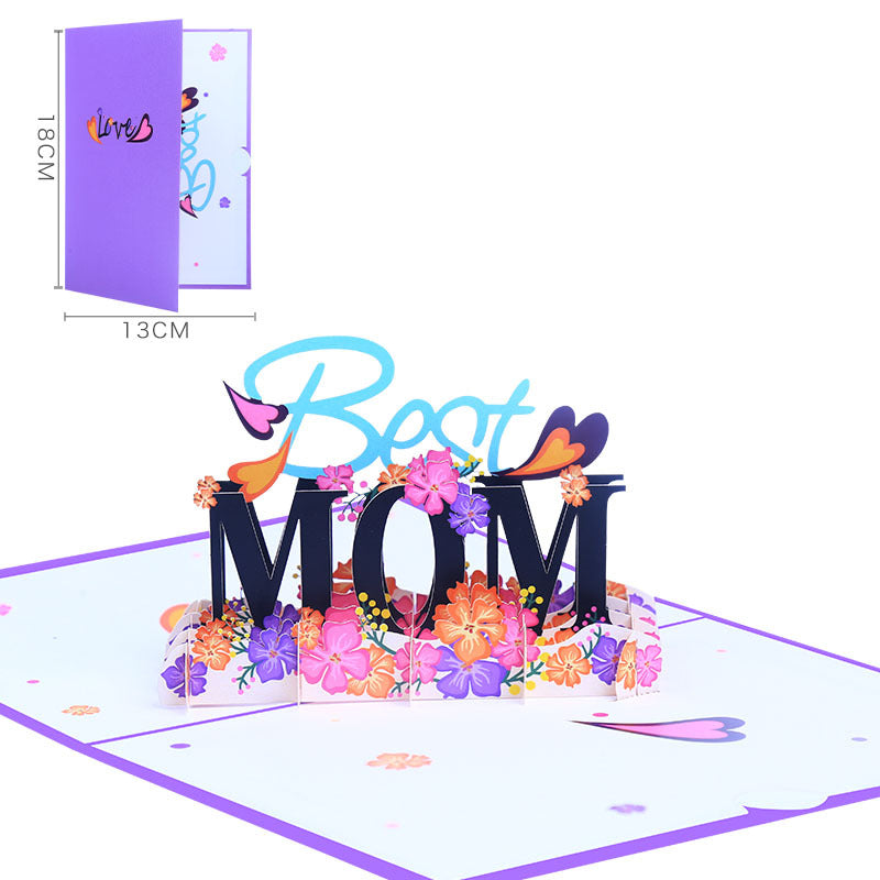 Mother's Day Pop-up Card With Colorful Butterflies