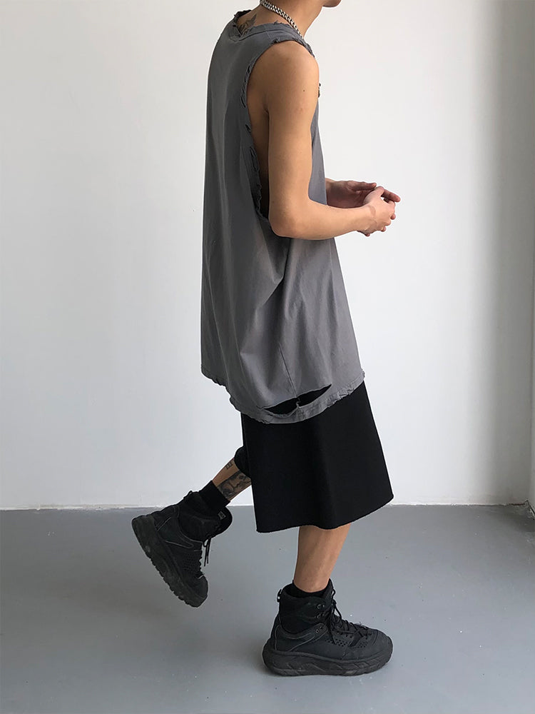 Men's Perforated Loose Sleeveless Breathable Vest