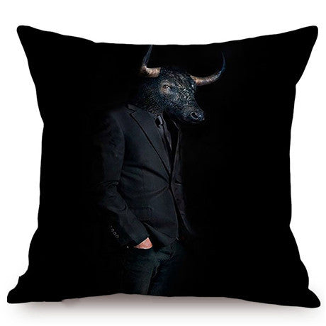 Explosive 3D Animal Wolf Series Car Pillowcase