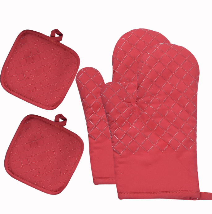 Kitchen Microwave Oven Heat Insulation Non-slip Gloves