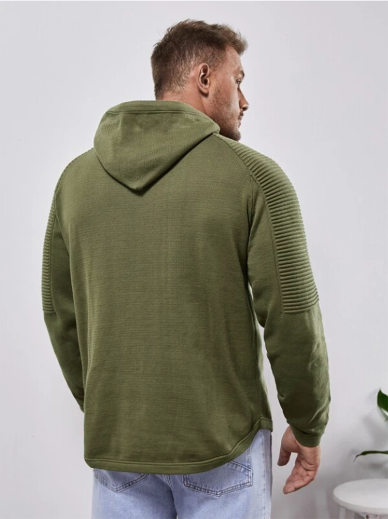 Wholesale Slim fit Men Pullover Hoodie Solid Color Casual Male Long Sleeve Hoodie