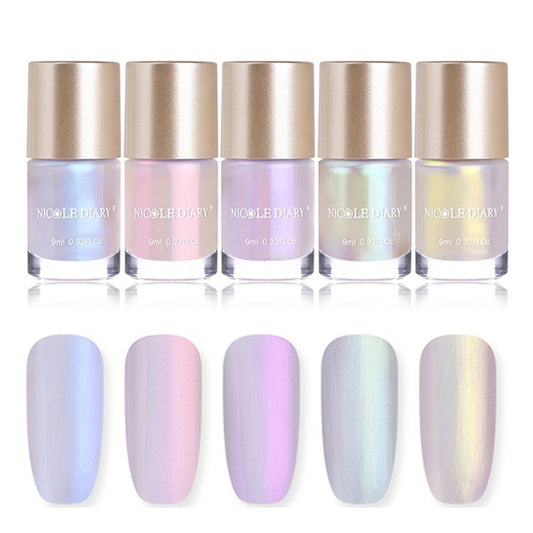 NICOLE DIARY 9ml Nail Polish Set Shell Shimmer Glitter Varni