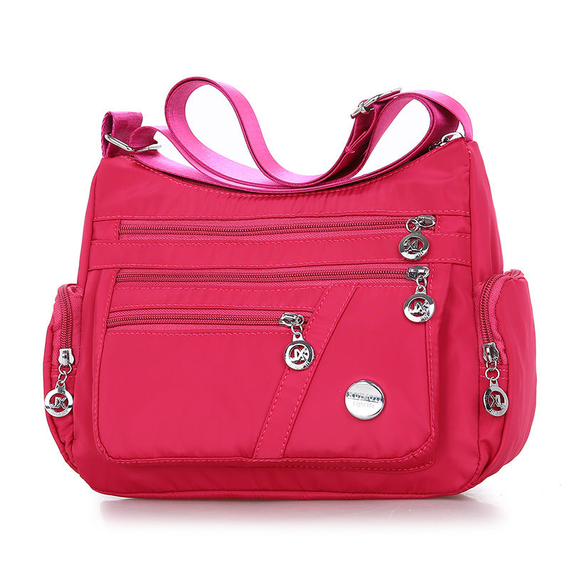 Women Shoulder Bag Multi-pocket Design Waterproof Casual High Capacity Crossbody Bag