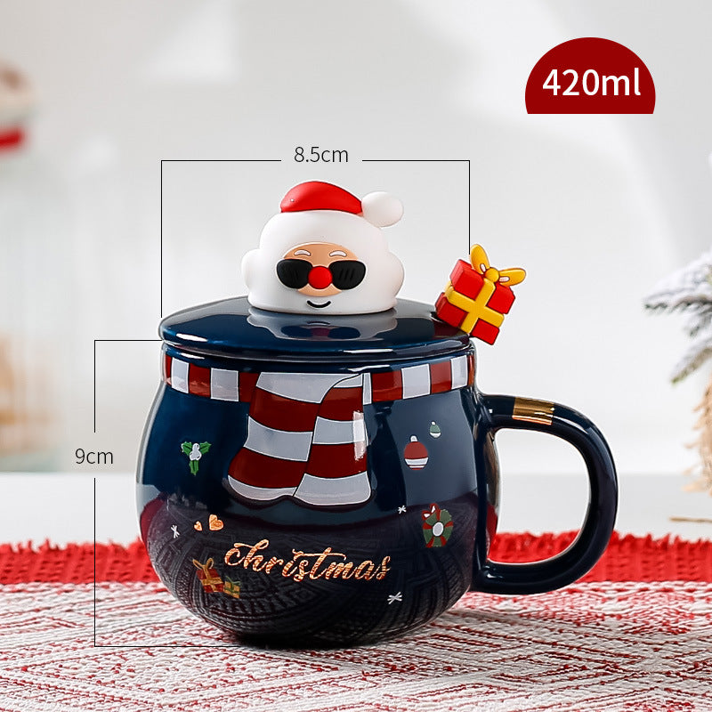 Home Fashion Simple Christmas Style Ceramic Mug