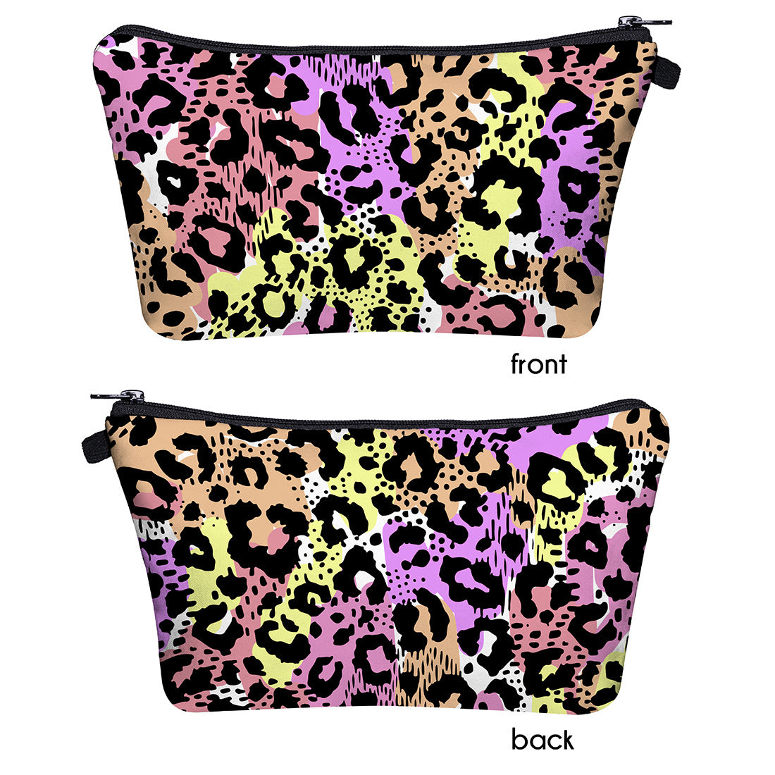 Color Leopard Print 3d Digital Printing Storage Washing Bag Bag Ladies Clutch