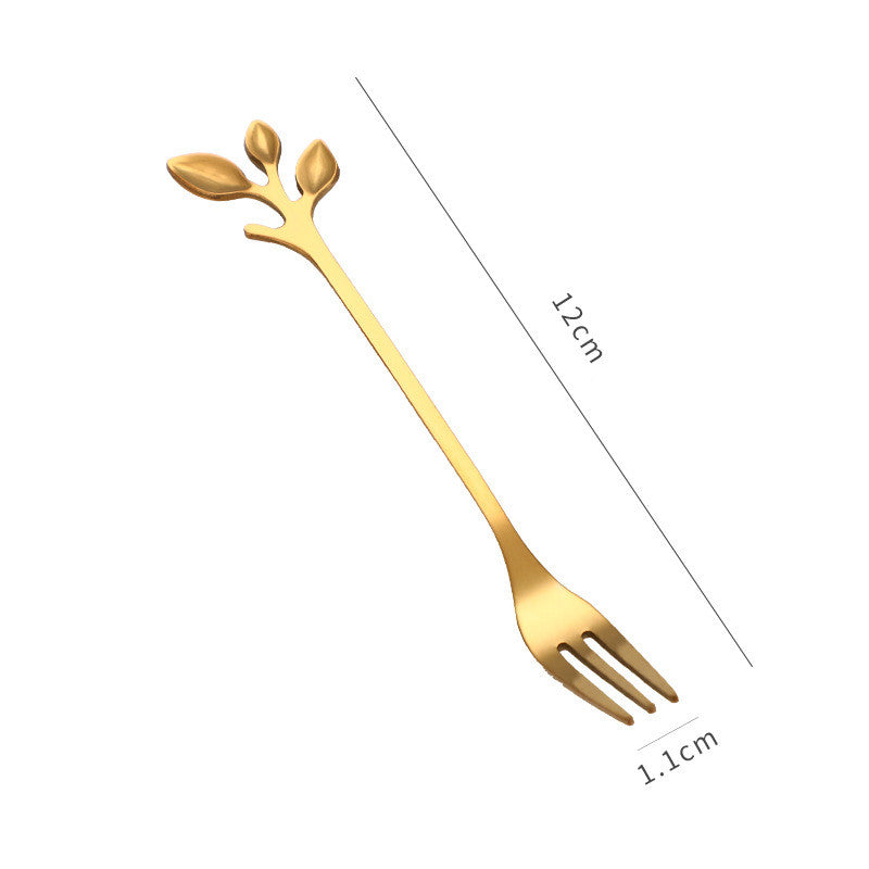 Creative Leaf Stainless Steel Dessert Fruit Spoon