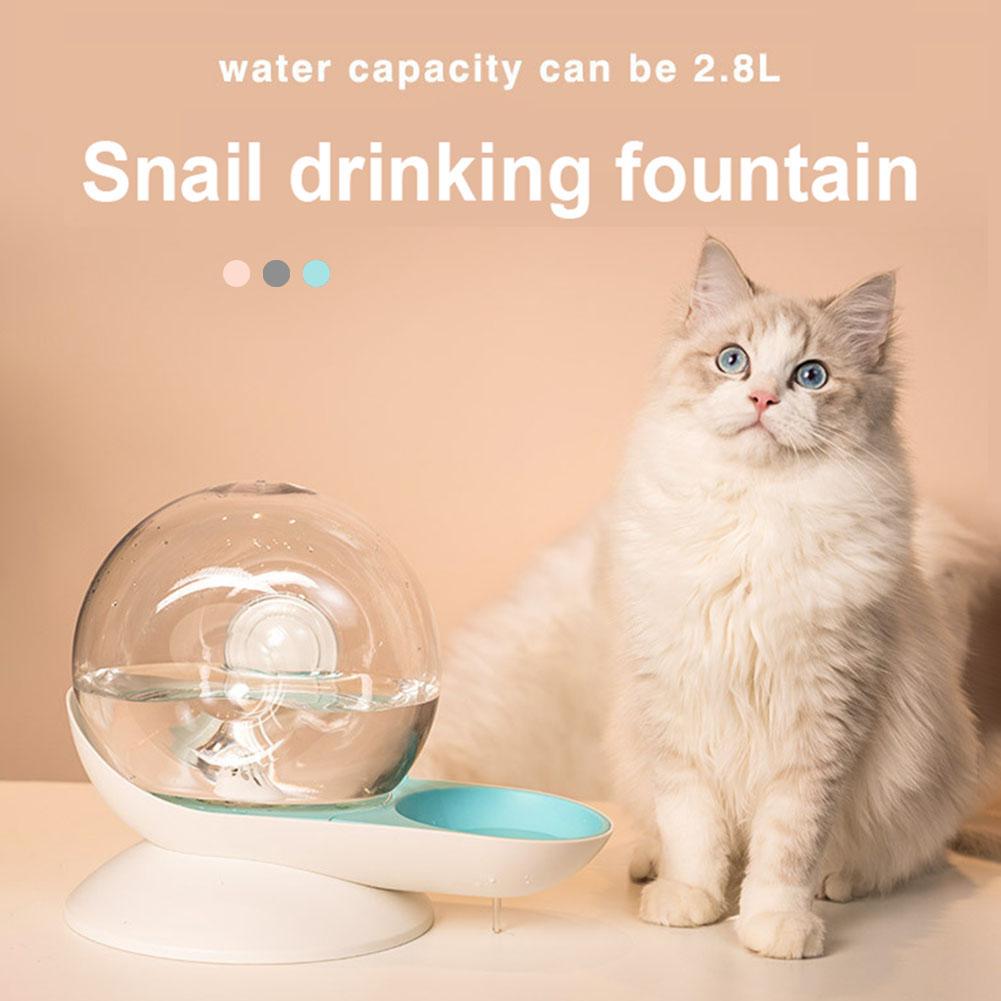 2.8L Snail Shaped Bowl Pet Cat Dog Automatic Water Dispenser Drinking Fountain|Cat Feeding &amp; Watering Supplies