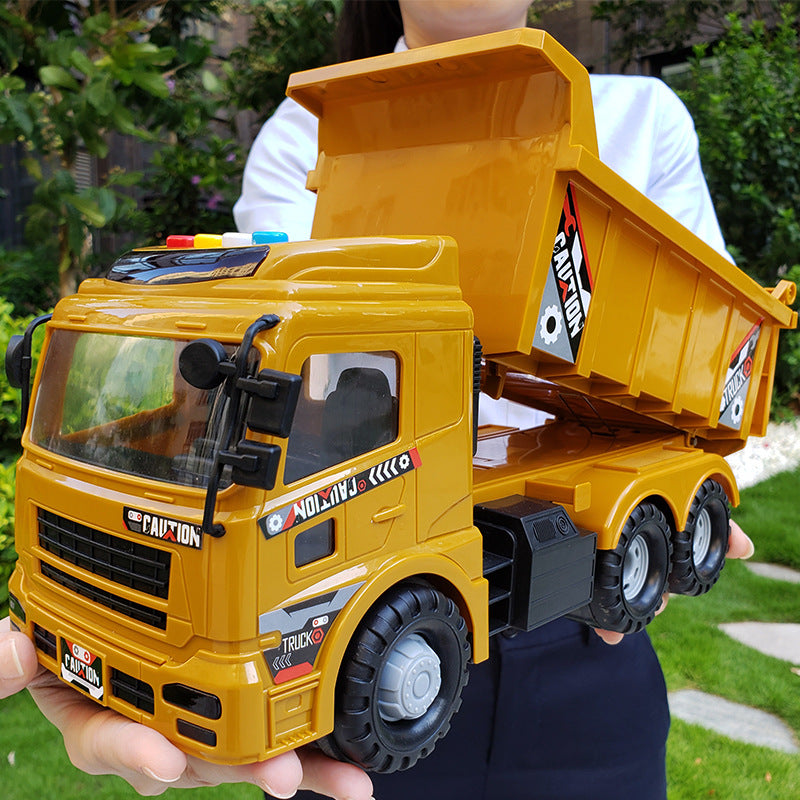 Children's Large Inertia Engineering Vehicle Will Tell A Story, Simulation Excavator Model, Enlightenment Music, Transport Vehicle Toy