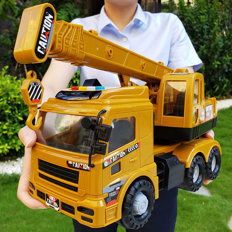 Children's Large Inertia Engineering Vehicle Will Tell A Story, Simulation Excavator Model, Enlightenment Music, Transport Vehicle Toy