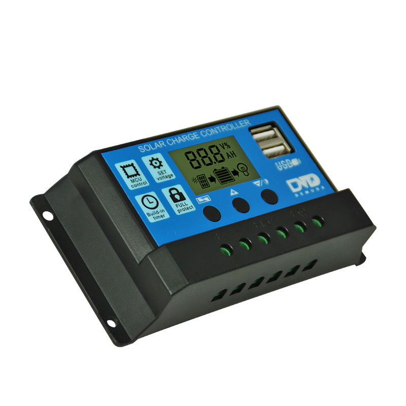 Solar LCD charge and discharge controller