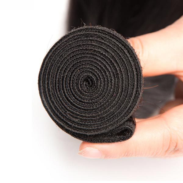 Human Hair Natural Color Straight Black Curtain