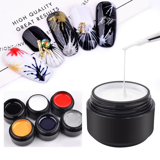 Nail Elastic Drawing Nail Oil Gum Spider Gum Creative Painting