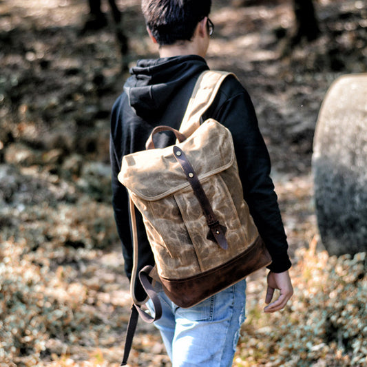 Men's Waterproof Hard Wax Canvas Backpack