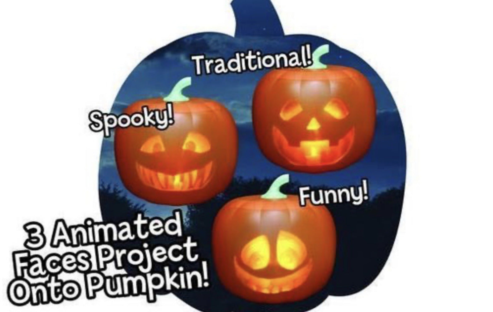 Talking Pumpkin Lantern Christmas Halloween Pumpkin Lantern Projection