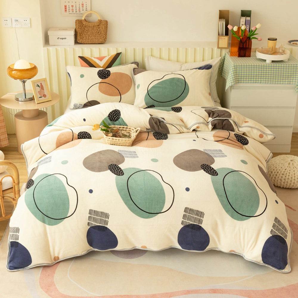 Student Milk Fleece Thick Quilt Cover