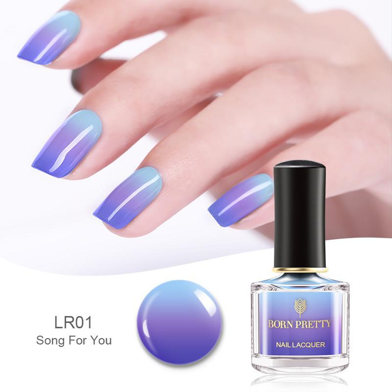 Three-color temperature-change nail polish