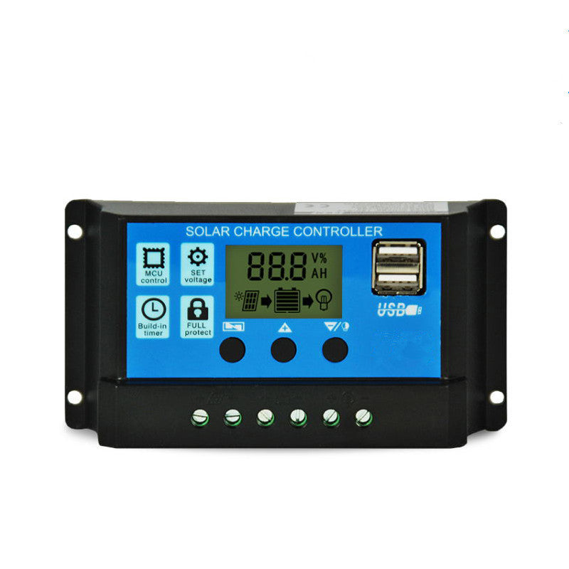 Solar LCD charge and discharge controller