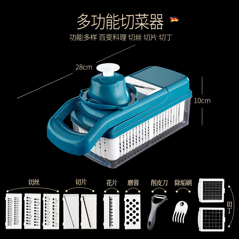 Vegetable Cutting Artifact Kitchen Potato Shredded Vegetable Cutter Multi-functional Shredding Grater Slicer Diced Vegetable Cutter