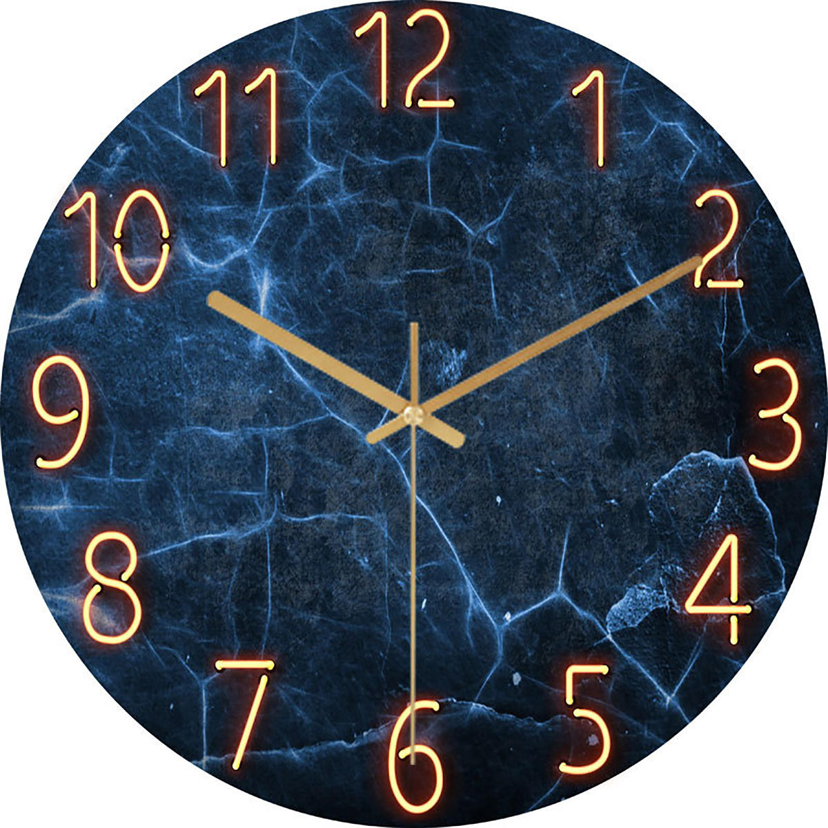 Glass Living Room Wall Clock Quartz Clock Wall Watch