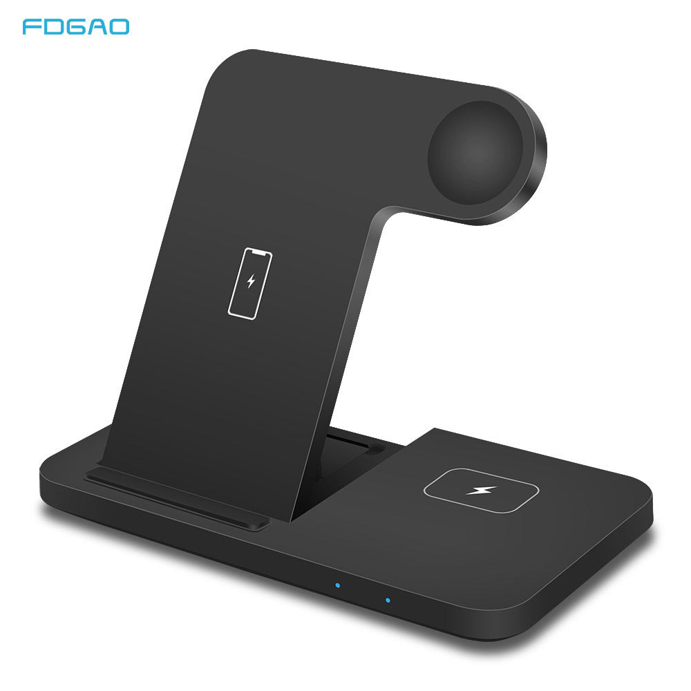 FDGAO/folding 3 In 1 Wireless Charger 15W Fast Charge Support QI Suitable For Apple 12 And Headset Watches