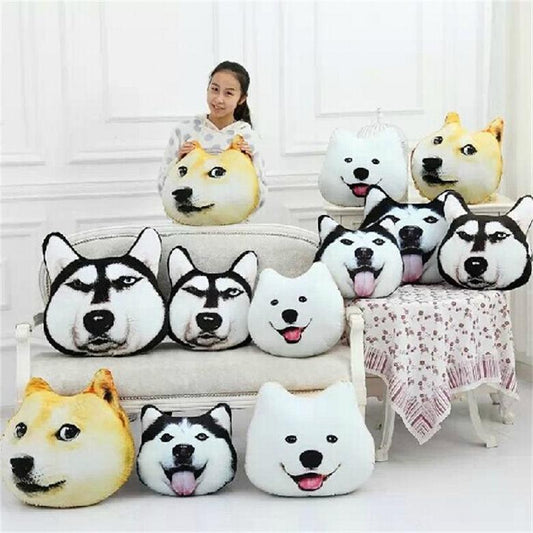 Manufacturers selling God annoying dog 3D creative head pillow cushion Ha J Chiesa Moyer dog wholesale custom hand warmer