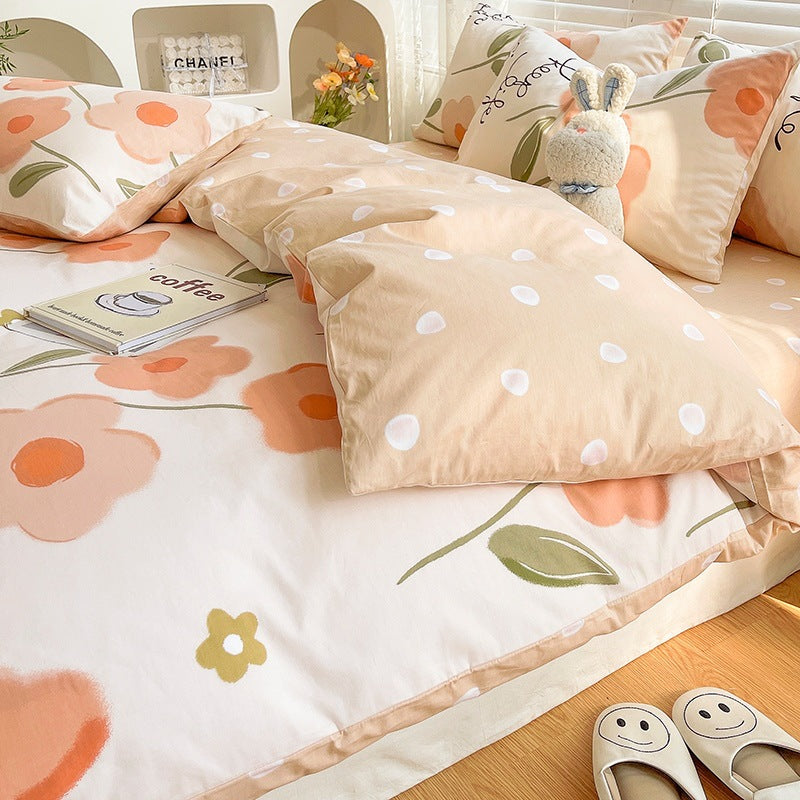 Ins Summer Washable Bed Four Piece Set