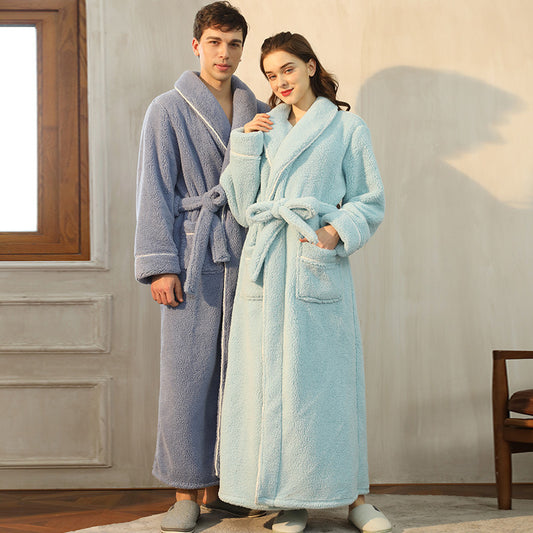 Men's Simple Thickened Comfort Cotton Velvet Nightgown