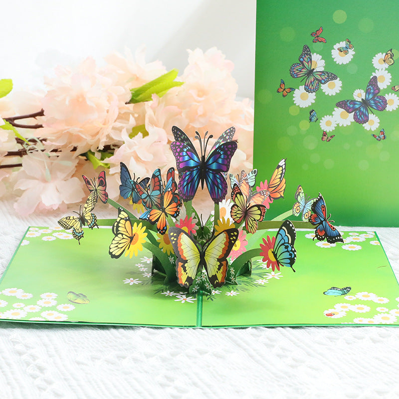 Mother's Day Pop-up Card With Colorful Butterflies