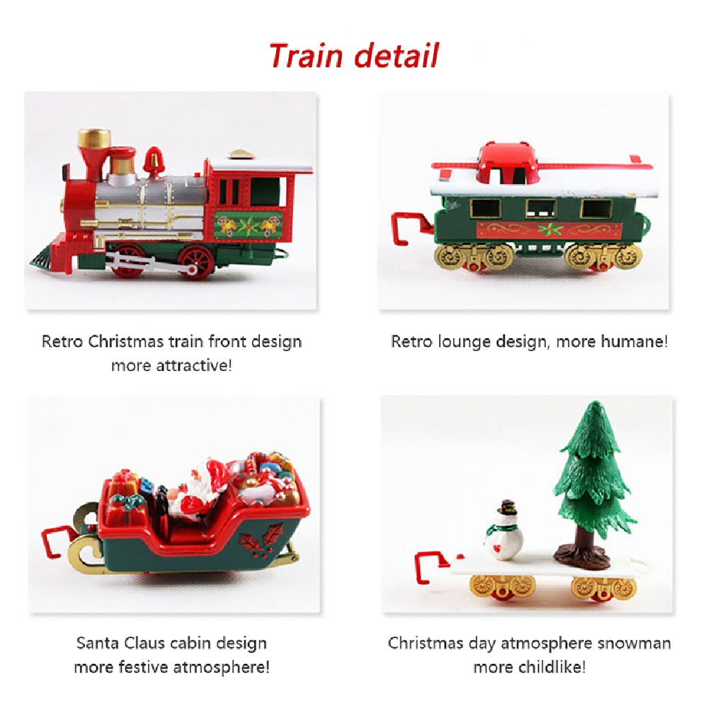 Christmas Electric Rail Car Train Toy Children's Electric Toy Railway Train Set