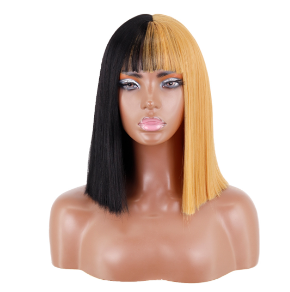 Wig Headgear With Bangs And Shoulders And Clavicle