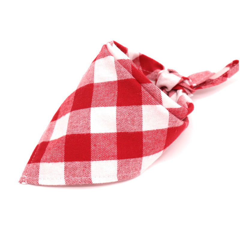 Cotton flannel baby plaid to increase triangle scarf