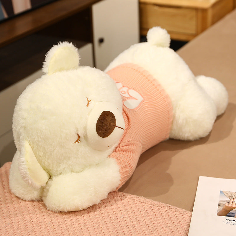 Cute Sweater Bear Plush Toy Doll Sleeping Pillow