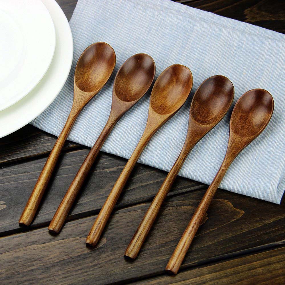 Wooden Soup Spoon Eco Friendly Tableware Natural Elli