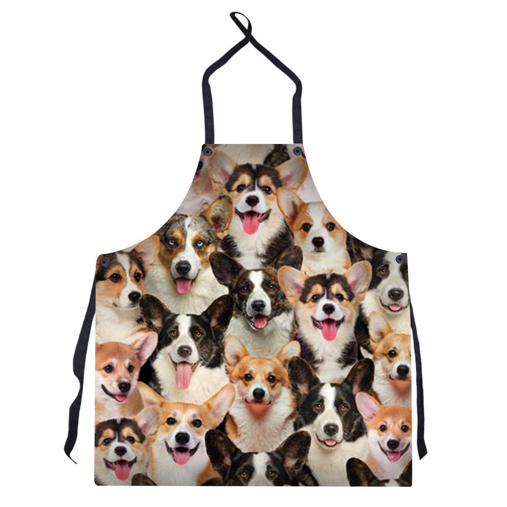 New Style Print Burst Uniform Solid Color Apron