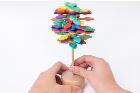 Solid Wooden Rotating Lollipop Fischer Series Creative Ornaments Decompression Toys Decompression Artifact Gyro