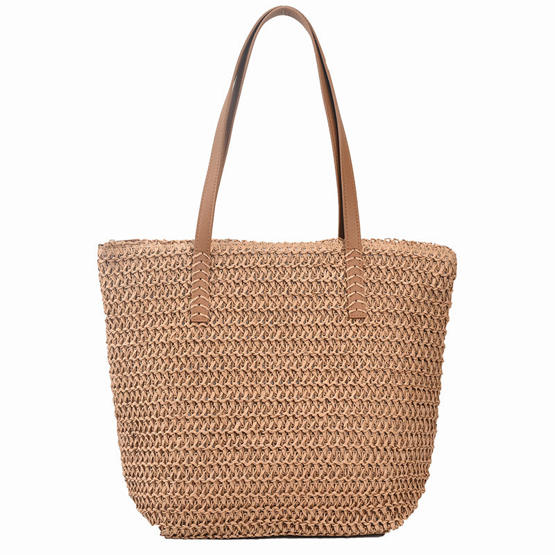 Women's New Straw Woven Large Capacity Portable Shoulder Bag