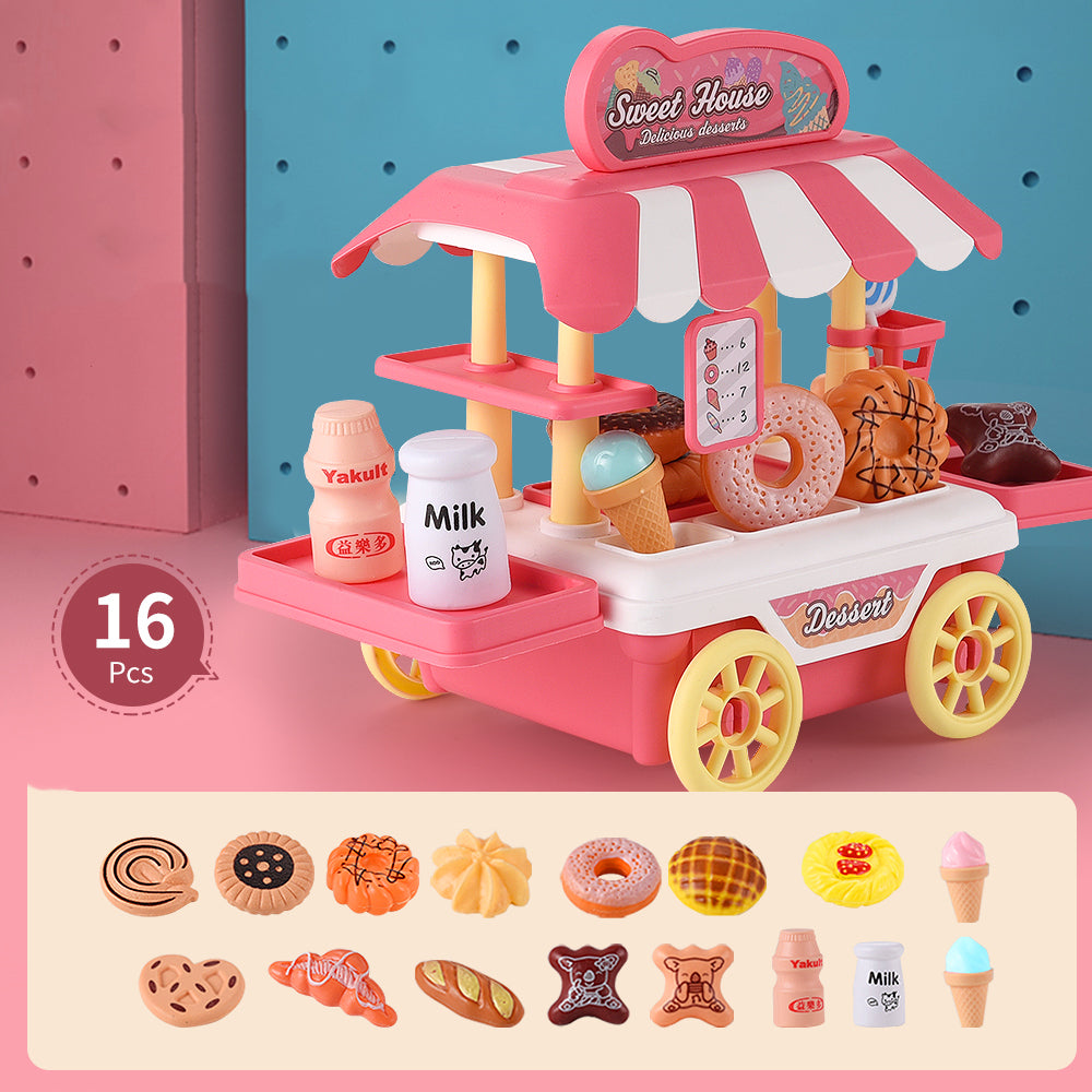 Children's Simulation Kitchen Dessert Burger BBQ Fast Food Truck Food Set