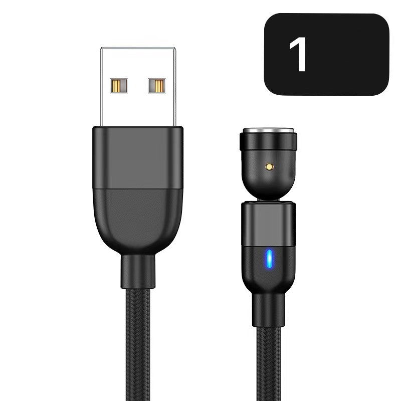 Magnetic Data Cable Threeinone 540-degree Rotation Charging Cable Suitable