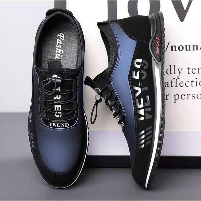 Letter Print Sneakers Men No Tie Outdoor Running Sports Shoes