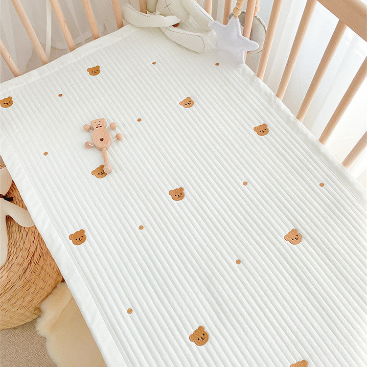 Ins Quilted Baby Cotton Fitted Sheet Mattress