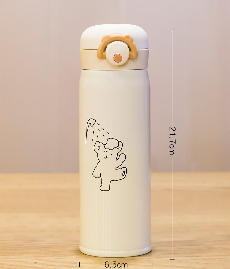 Japanese Small Water Bottle Mini Portable Bear Cup