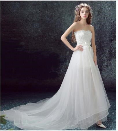 Sexy Detachable Skirt Mermaid Tulle Lace Appliques Short Wedding Dress 2021 New Wedding Dresses