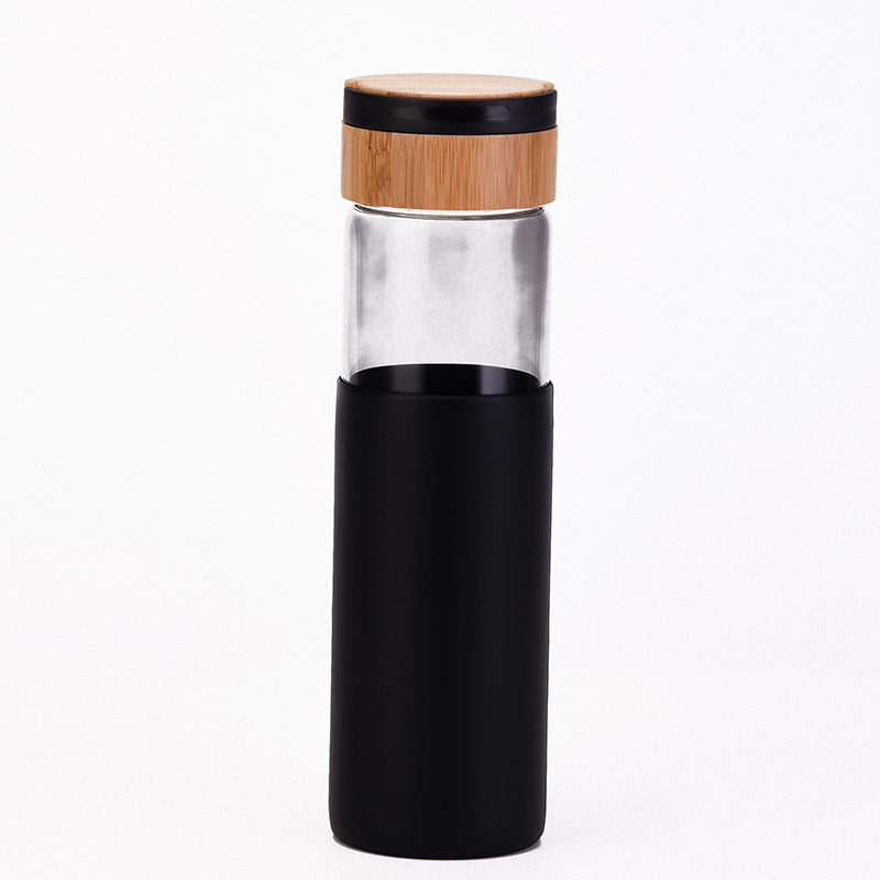 Handle Bamboo Cover Color Silicone Cover Outdoor Water Cup