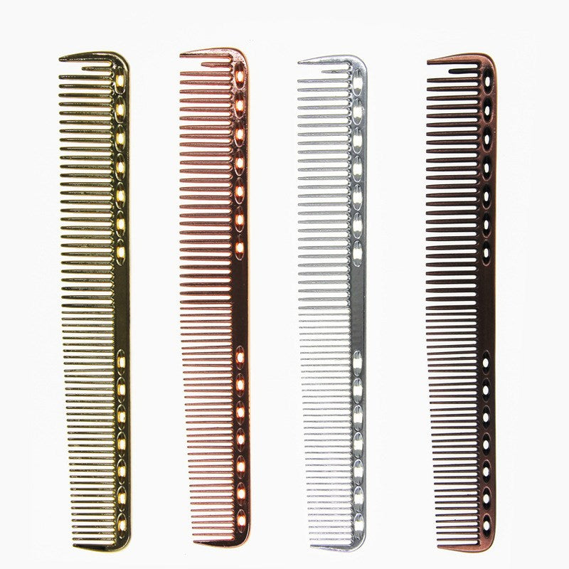 Space aluminum haircut comb high-grade metal comb